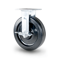 Phenolic rigid caster with brake